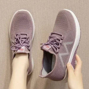 Megazoneoffers Women Fashion Breathable Fly Knit Sneakers