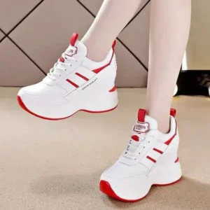 Megazoneoffers Women Fashion Platform Lace-Up Sneakers