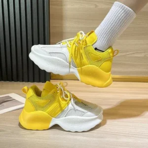 Megazoneoffers Women Fashion Gradient Mesh Breathable Sneakers