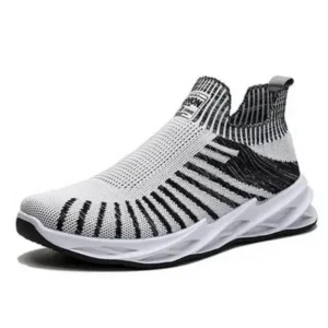 Megazoneoffers Men'S Fashion Mesh Breathable Lightweight Stripe Sneakers