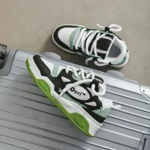 Megazoneoffers Men'S Fashion Color Block Low Top Breathable Sneakers