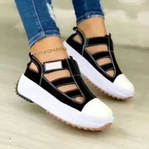 Megazoneoffers Creative Cutout Platform Sneakers