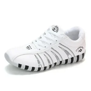 Megazoneoffers Women Vintage Casual Lace-Up Design Flat Sneakers