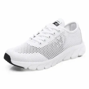 Megazoneoffers Women Fashion Sports Lace Up Hollow Design Mesh Breathable Sneakers