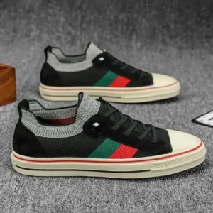 Megazoneoffers Men Fashion Color Block Flat Sneakers