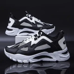 Megazoneoffers Men Fashion Breathable Color Block Sneakers