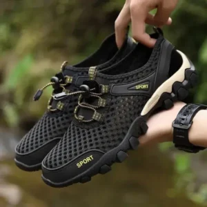 Megazoneoffers Men Fashion Mesh Wear-Resistant Hiking Sneakers