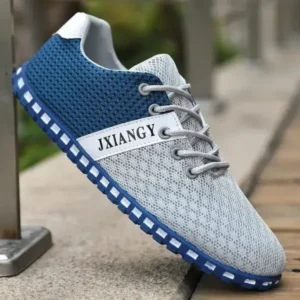 Megazoneoffers Men Casual Color Matching Breathable Mesh Flat Shoes