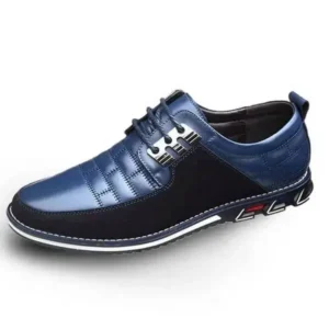 Megazoneoffers Men Casual Check Pu Shoes