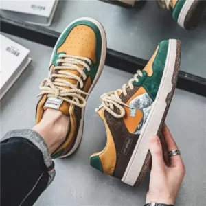 Megazoneoffers Men Fashion Breathable Color Matching Casual Sneakers