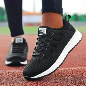 Megazoneoffers Women Casual Lace-Up Design Mesh Breathable Sneakers