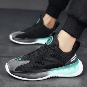 Megazoneoffers Men Spring Autumn Fashion Casual Colorblock Mesh Breathable Rubber Platform Shoes Sneakers