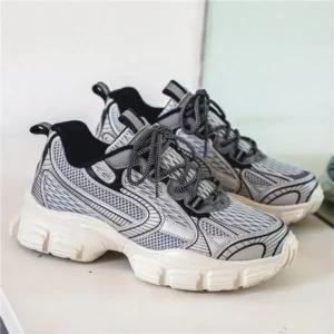 Megazoneoffers Men'S Fashion Breathable Mesh Shoes Platform Sneakers