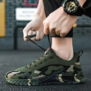 Megazoneoffers Men'S Casual Mesh Breathable Camouflage Sneakers