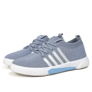 Megazoneoffers Men'S Fashion Stripe Lightweight Breathable Low Top Sneakers