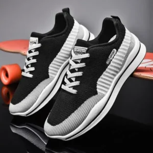 Megazoneoffers Men'S Casual Color-Block Mesh Breathable Soft-Soled Sneakers