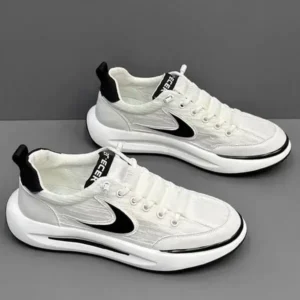 Megazoneoffers Men Fashion Color Block Breathable Mesh Low Top Sneakers