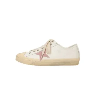 Megazoneoffers Women Fashion Casual Lace-Up Pink Star Sneakers