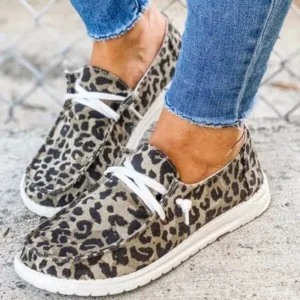 Megazoneoffers Women Leopard Casual Flat Loafers Shoes