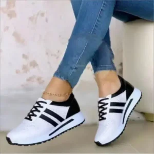 Megazoneoffers Women Fashion Plus Size Comfortable Mesh Breathable Thick-Soled Sneakers